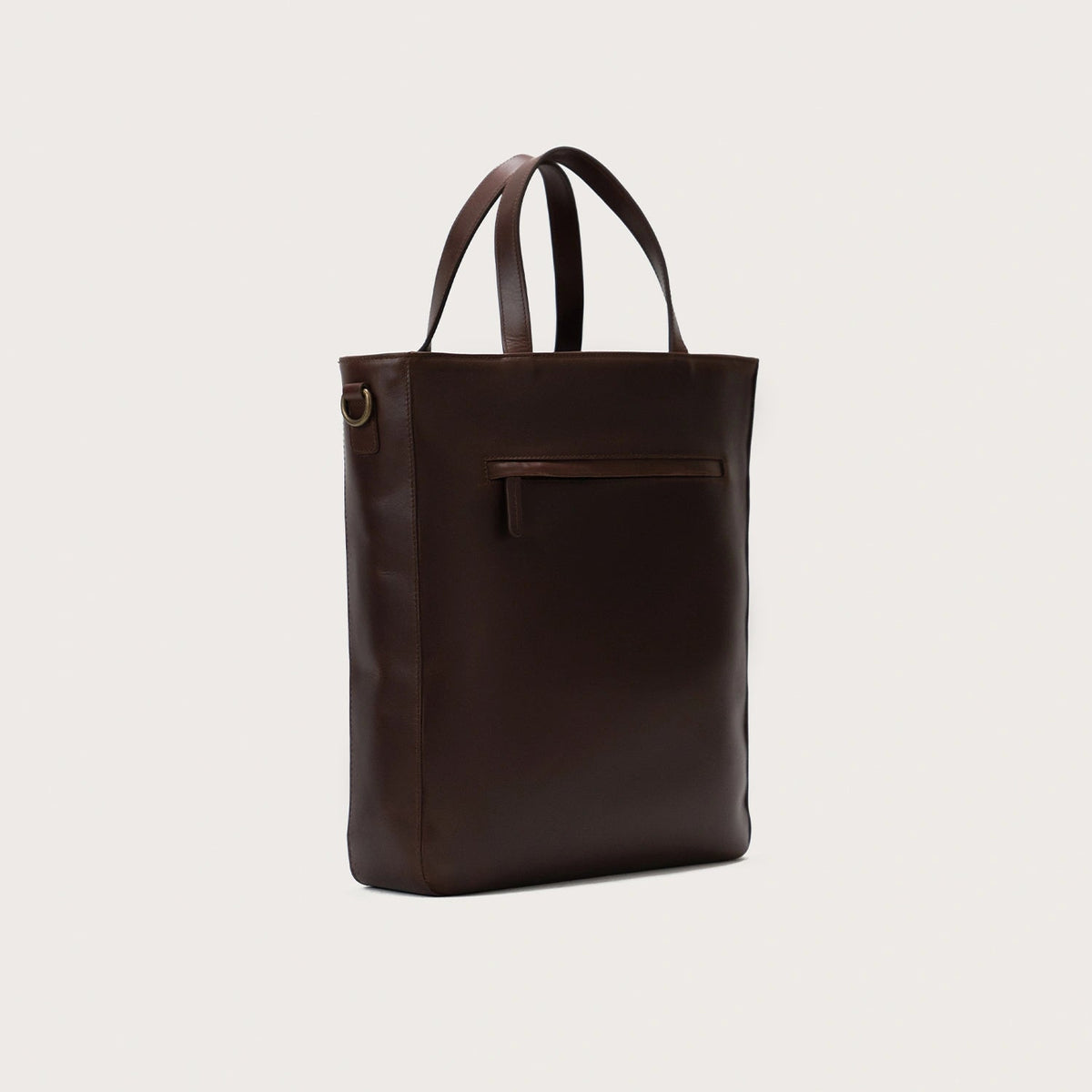 
The Poet Vintage Brown Leather Tote Bag For Men & Women - Strukturált oldalprofil a belső mélységgel