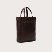 
The Poet Vintage Brown Leather Tote Bag For Men & Women - Strukturált oldalprofil a belső mélységgel