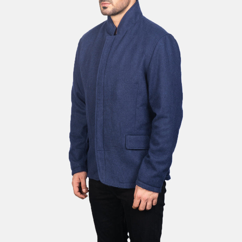 Thomas Blue Wool Bőrdzseki férfi