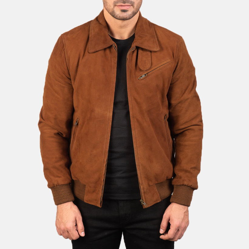 Tomchi Tan Suede Bőrdzseki férfi