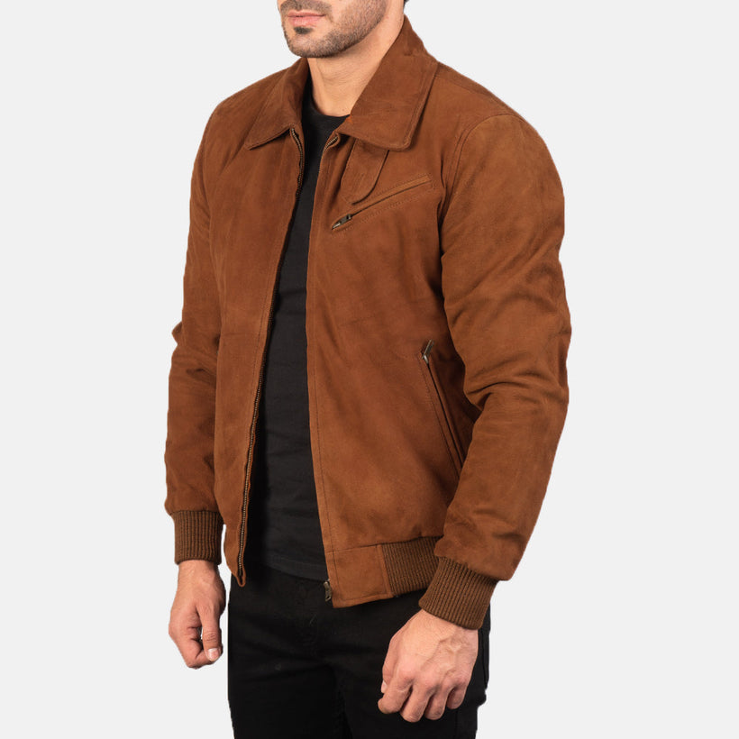 Tomchi Tan Suede Bőrdzseki férfi