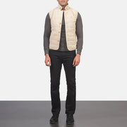 
Tony Off-White Suede Vest Férfi Férfi - Oldalnézet az ergonomikus ujjkialakítással