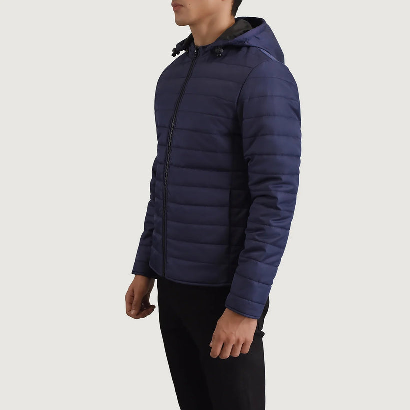 Tyler Kék Hooded Puffer Bőrdzseki Férfi