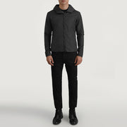 
Wesley Fekete Hooded Windbreaker Bőrdzseki Férfi - Oldalnézet az ergonomikus ujjkialakítással