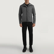 
Wesley Grey Hooded Windbreaker Bőrdzseki Férfi - Oldalnézet az ergonomikus ujjkialakítással